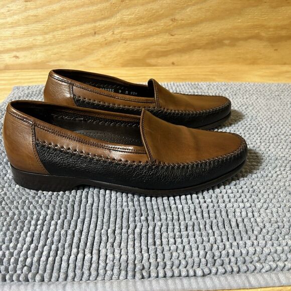 Bragano Cole Haan Dress Casual Shoes Mens 9 M Brown Leather Woven Loafers main image 7